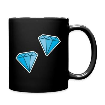 Diamant Schmuck Geschenk - Tasse einfarbig - Schwarz - Rechts