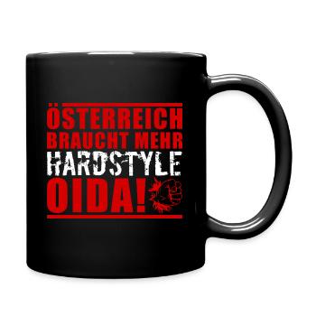 Österreich Hardstyle - Tasse einfarbig - Schwarz - Rechts