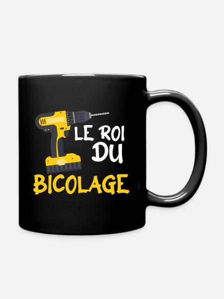 Le Roi Du Bricolage C'est Papy Bricoleur - Mug uni - noir
