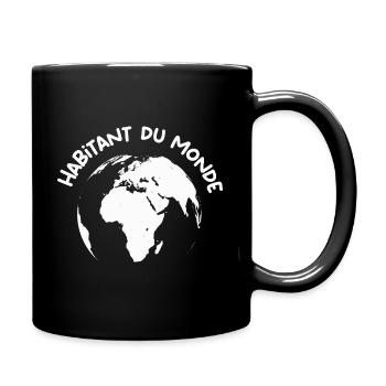Habitant du monde - voyage - roadtrip - Mug uni - noir - Droite