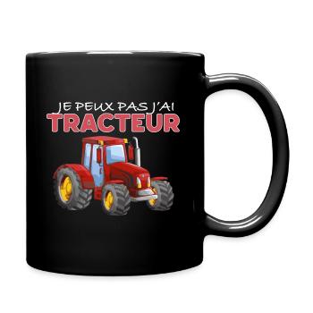 Tracteur Enfant Idée Cadeau Anniversaire - Mug uni - noir - Droite