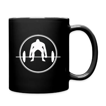 Bodybuilding - Gewichtheben Fitness Workout - Tasse einfarbig - Schwarz - Rechts