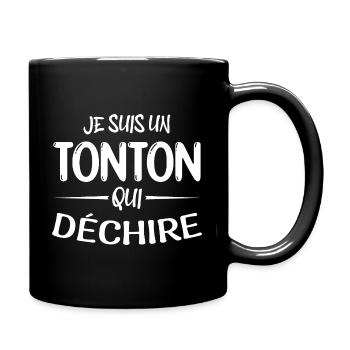 je suis un tonton qui dechire humour tonton drole - Mug uni - noir - Droite