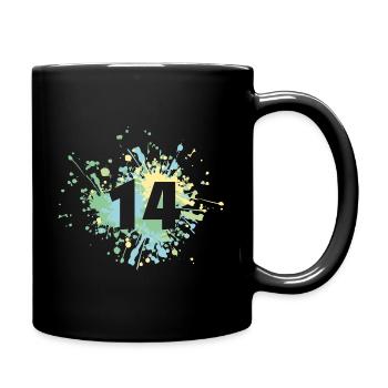 Splash couleur numéro 14 - Mug uni - noir - Droite