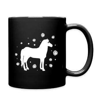 Horse - Riding Equestrian Stallion Ross Mare - Full Colour Mug - black - Right