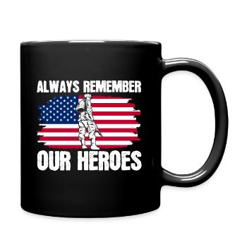 Le Memorial Day se souvient toujours de nos héros militaires - Mug uni - noir - Droite