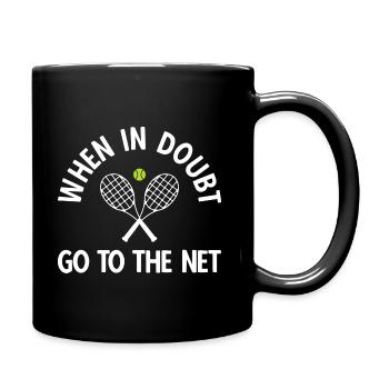 Tennisplatz Spruch Für Tennis - Tasse einfarbig - Schwarz - Rechts
