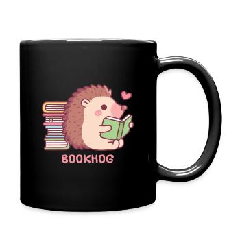 Livre de lecture de hérisson mignon, jeu de mots de la marmotte drôle - Mug uni - noir - Droite