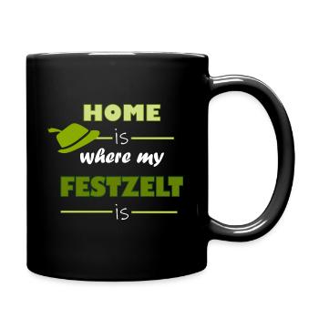 Festzelt Schützenfest - Tasse einfarbig - Schwarz - Rechts