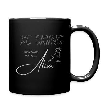 XC Skiing - The ultimate way to feel Alive - Full Colour Mug - black - Right