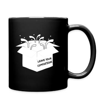 leave your comfortzone - Tasse einfarbig - Schwarz - Rechts