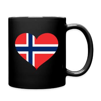Heart Norway Flag 2023 17 May Souvenir Norway - Full Colour Mug - black - Right