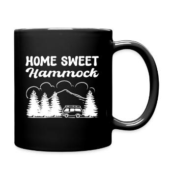 Happy Camping Wohnmobil - Tasse einfarbig - Schwarz - Rechts
