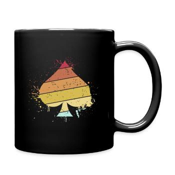 Vintage Spade Poker Game | Card Player - Full Colour Mug - black - Right