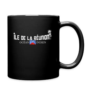 Drapeau île de la Réunion océan Indien Cadeau - Mug uni - noir - Droite