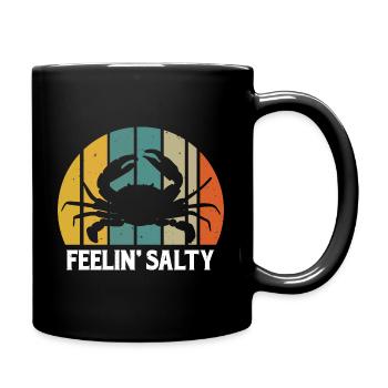 Feel salty lobster crabs seafood - Full Colour Mug - black - Right