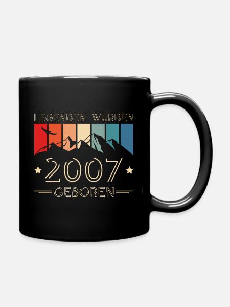 16. Geburtstag Geschenk 2007 Jahrgang - Tasse einfarbig - Schwarz