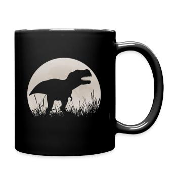 Dinosaur Sunset Vintage Rex - Full Colour Mug - black - Right