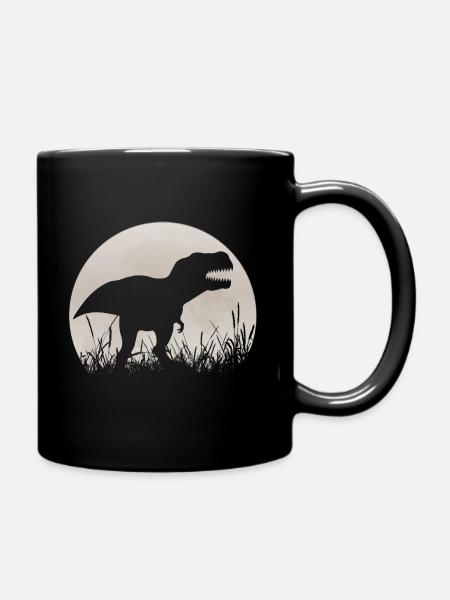 Dinosaure Sunset Vintage Rex - Mug uni - noir