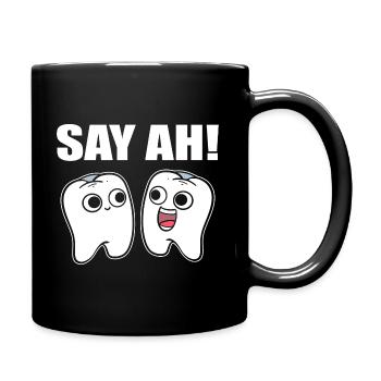 Say Ah! Kieferchirurgen - Tasse einfarbig - Schwarz - Rechts