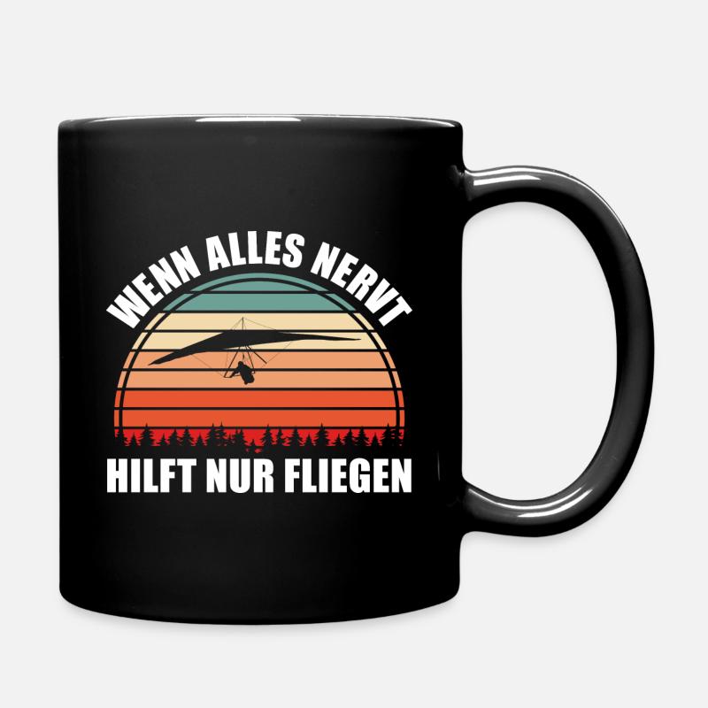 Hanggleiter Humor Vintage Hängegleiter - Tasse einfarbig - Schwarz