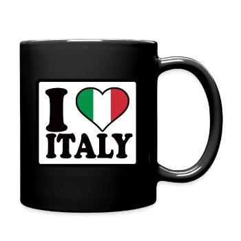 I love Italy, Italia - Tasse einfarbig - Schwarz - Rechts
