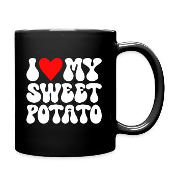 J'aime Ma Patate Douce Couple Thanksgiving - Mug uni - noir - Droite