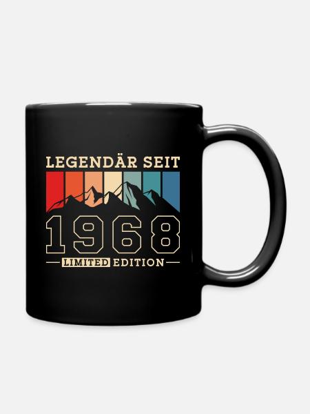 Legendär seit 1968 Jahrgang Vintage Geburtstag - Tasse einfarbig - Schwarz