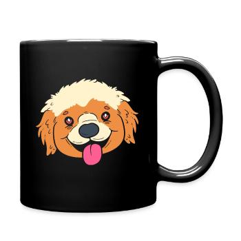 Süßer Welpe Hundesitter - Tasse einfarbig - Schwarz - Rechts