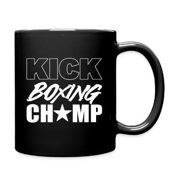 Kickboxing Champ Athlet - Tasse einfarbig - Schwarz - Rechts
