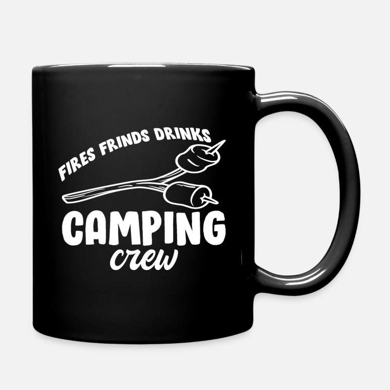 Camping campfire saying - Full Colour Mug - black