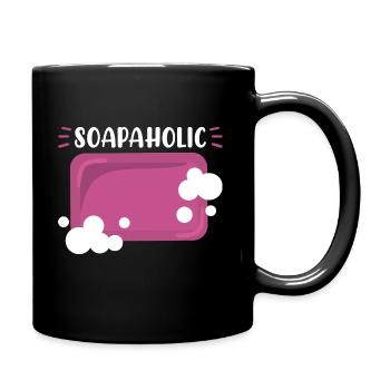 Homemade Soap House-Wife Hobby Crafting - Full Colour Mug - black - Right