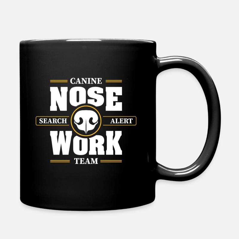 TRAVAIL DU NEZ Recherche d’équipe Nez de chien Chiens de travail Chien - Mug uni - noir