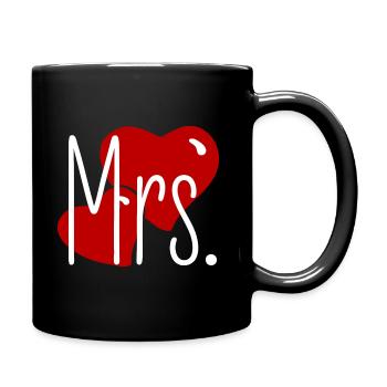 Matching Look Mr and Mrs Valentine's Day Matching Pair - Full Colour Mug - black - Right
