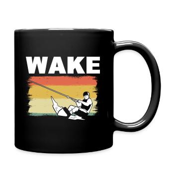 Wake Wassersportliebhaber - Tasse einfarbig - Schwarz - Rechts