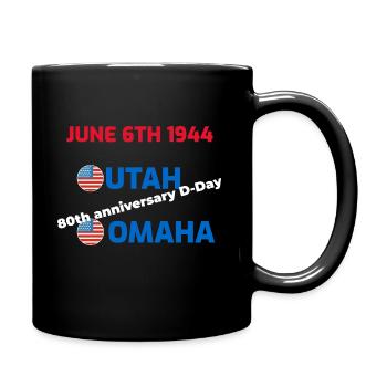 D-day (American) design - Full Colour Mug - black - Right