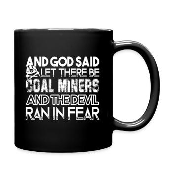 Miner God Made Miner - Full Colour Mug - black - Right