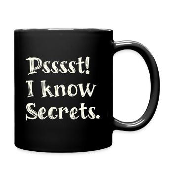 Pssst je connais les secrets - tshirt drôle pour les magiciens - Mug uni - noir - Droite