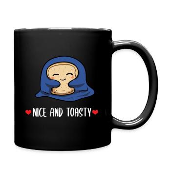 Brot Wortspiel Bäcker - Tasse einfarbig - Schwarz - Rechts