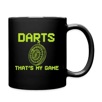 Dart Shooting Dartwerfer - Tasse einfarbig - Schwarz - Rechts