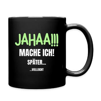 Yes I'll do my homework later maybe funny - Full Colour Mug - black - Right