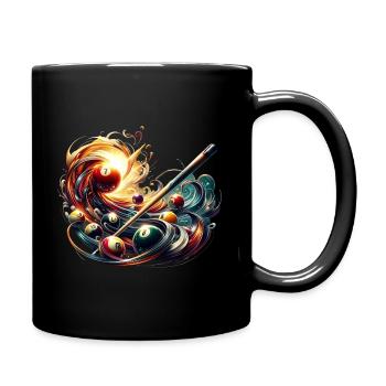 Billard 8er Ball Snooker Queue Billardtisch - Tasse einfarbig - Schwarz - Rechts