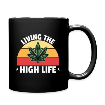 Living The High Life - Weed Design - Full Colour Mug - black - Right