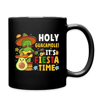 Avocado Holy Guacamole Mexikanisch Fiesta - Tasse einfarbig - Schwarz - Rechts