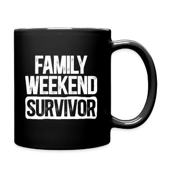 Humor Family Kids Mom Dad - Full Colour Mug - black - Right