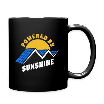 Alimenté par le soleil, le photovoltaïque - l’énergie solaire - - Mug uni - noir - Droite