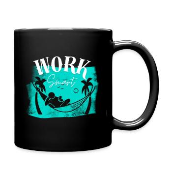 Work Smart Business Dubai Save Taxes Expats - Full Colour Mug - black - Right