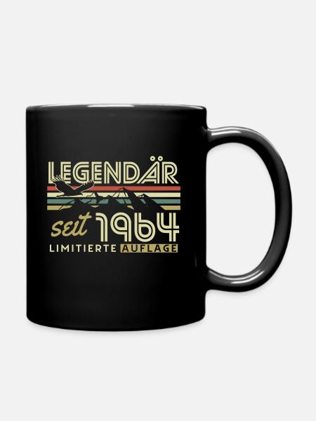 Legendär seit 1964 Jahrgang Vintage Geburtstag - Tasse einfarbig - Schwarz