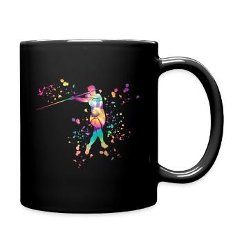 Javelin Throw Colorsplash Javelin Throw - Full Colour Mug - black - Right