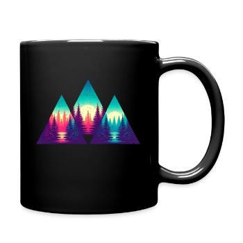 Wald Natur Wandern Naturliebhaber Outdoor Baum - Tasse einfarbig - Schwarz - Rechts